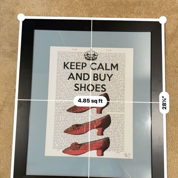 Fab Funky | keep calm and buy shoes girls room framed print - Picture 5 of 8